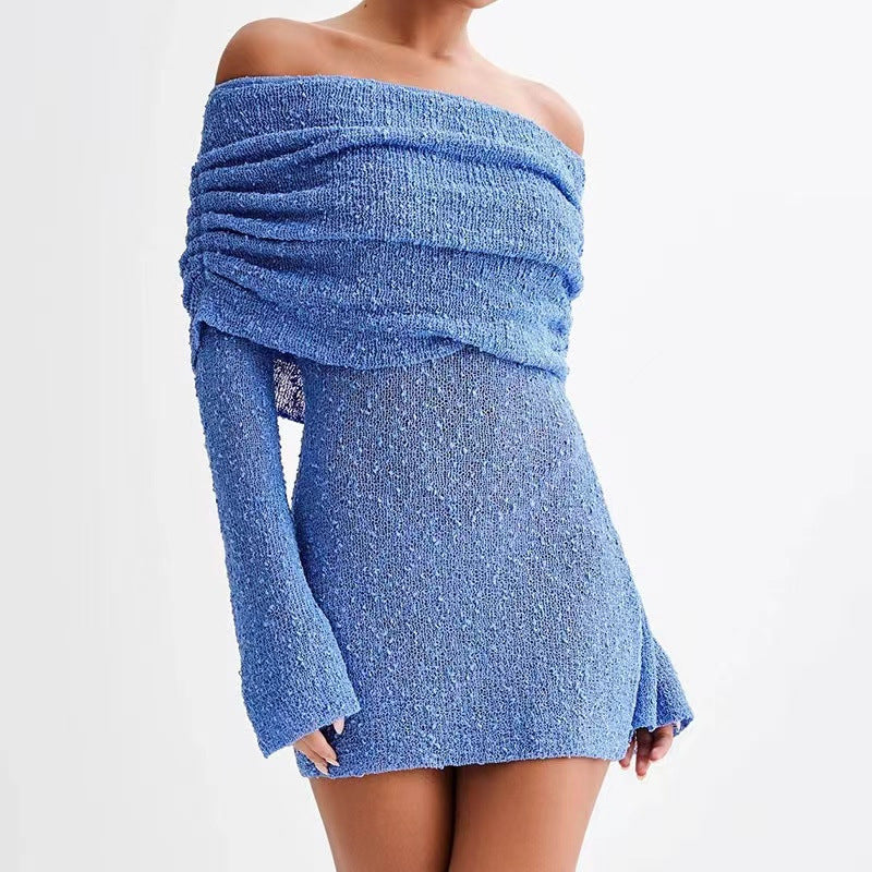 pring Summer Knitted Neck Dress