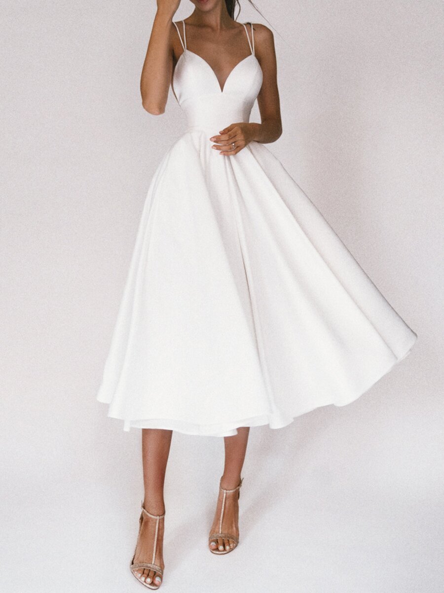 V-neck Suspender Dress Summer