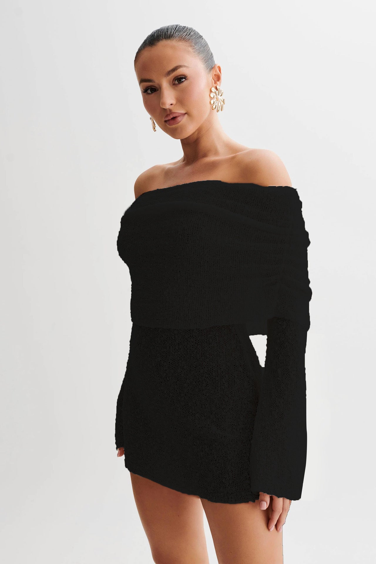pring Summer Knitted Neck Dress