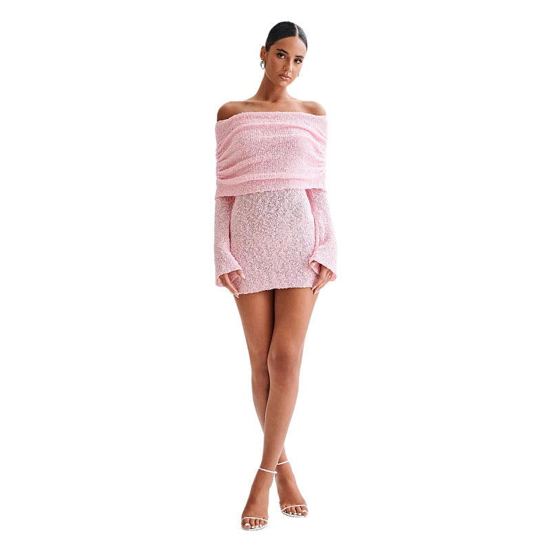 pring Summer Knitted Neck Dress