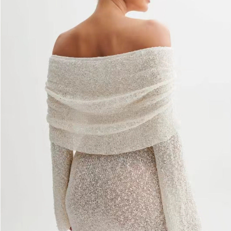 pring Summer Knitted Neck Dress