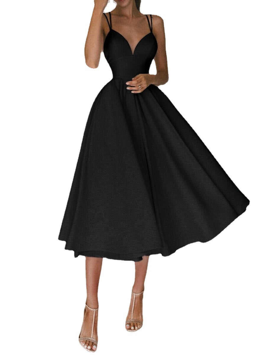 V-neck Suspender Dress Summer