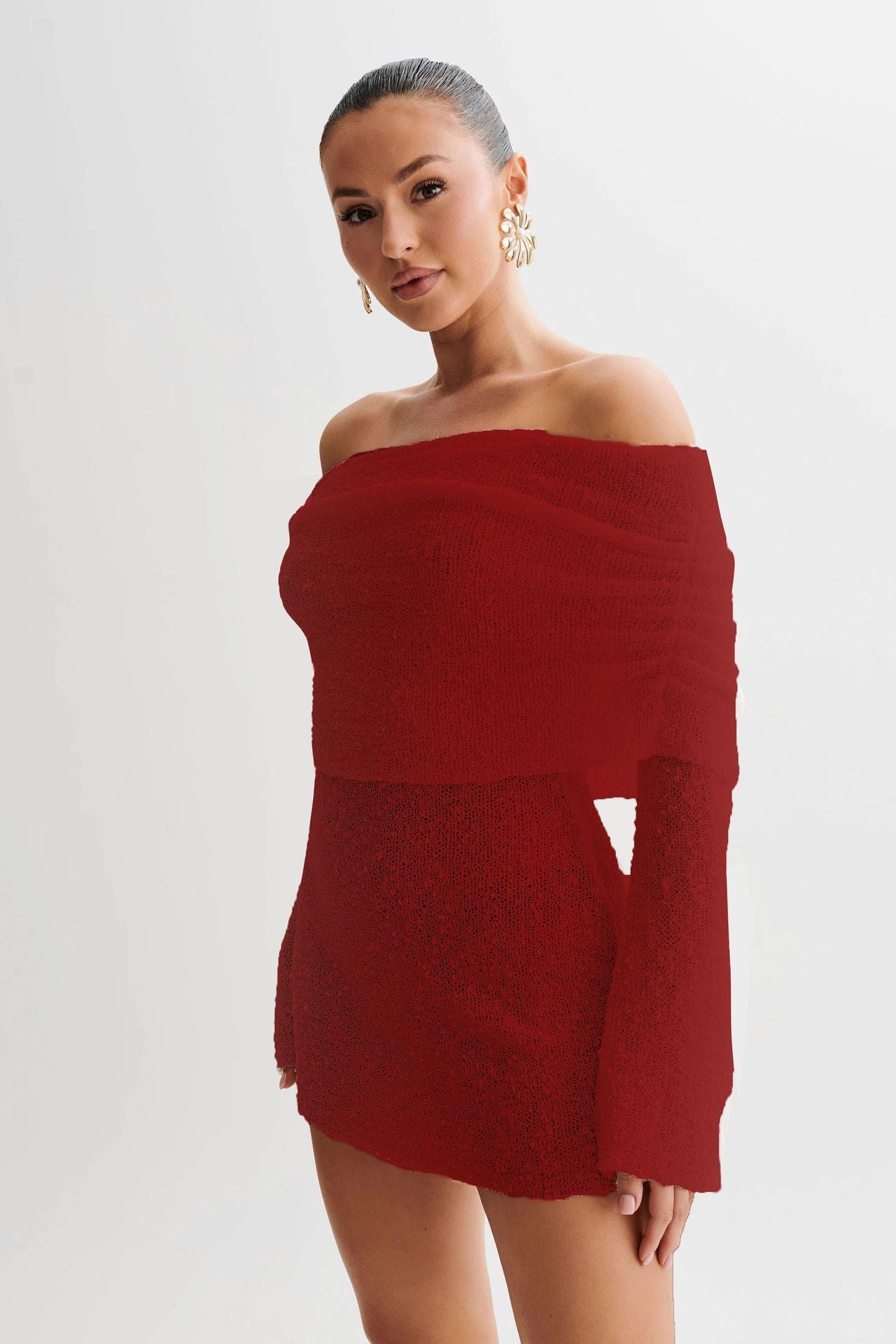 pring Summer Knitted Neck Dress