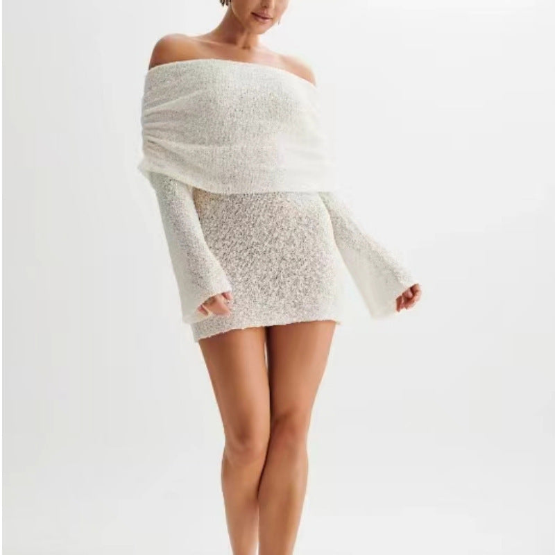pring Summer Knitted Neck Dress